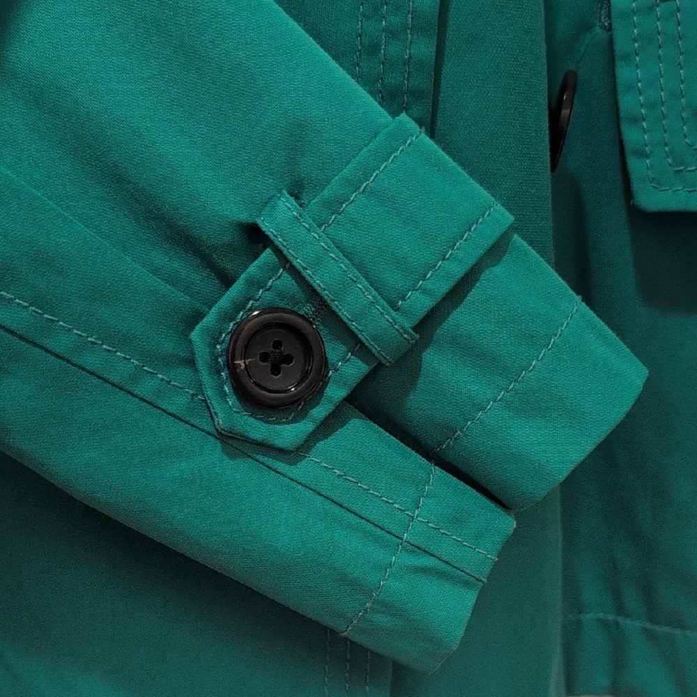 Lands End Kelly Green Women's Jacket Water Repellent Size 6-8 - Picture 6 of 6